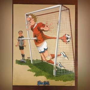 Peter prints free kick print 1980 funny soccer